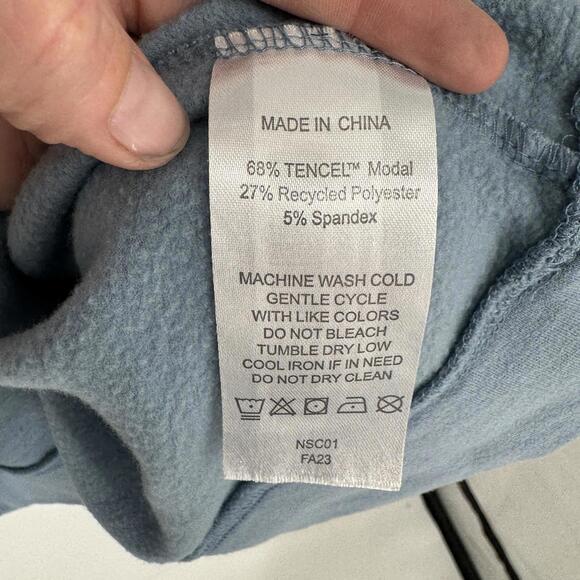 Quince sweatshirt medium M blue supersoft fleece crew modal tencel athletic - Picture 5 of 7